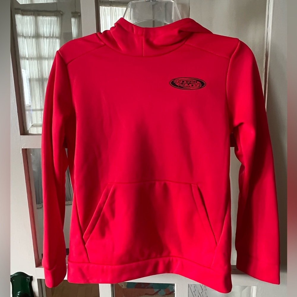 Under Armour Loose Fit Kids Hoodie - Bright Red - Youth Medium